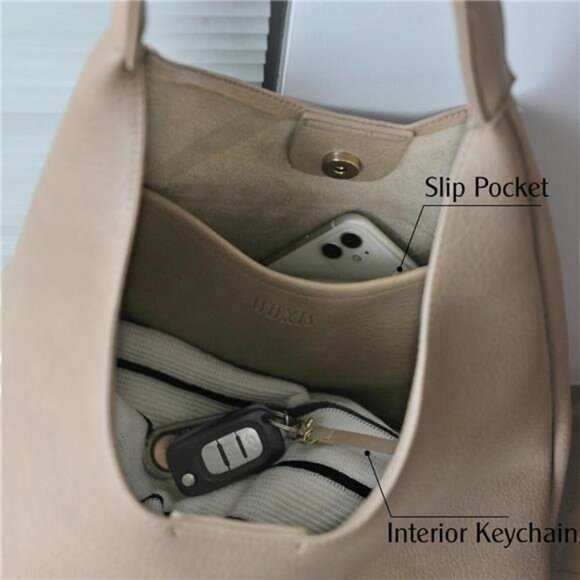 Hobo Bags Soft Vegan Leather khaki - Picture 6 of 6